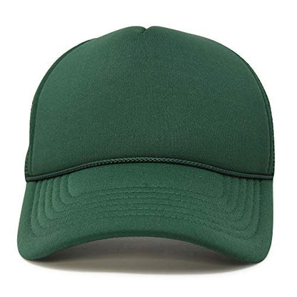 DALIX Solid Blank Trucker Hats Caps 2 Pack - color: Dark Green