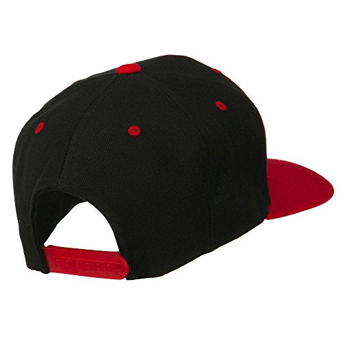 e4Hats.com LA Embroidered Snapback Cap - color: Black Red