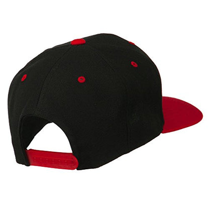 e4Hats.com LA Embroidered Snapback Cap - color: Black Red