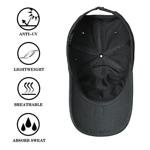 IIN American Flag Baseball Cap for Men Women Low Profile USA Army Tactical Operator Military Plain Dad Hat - color: Dark Gray