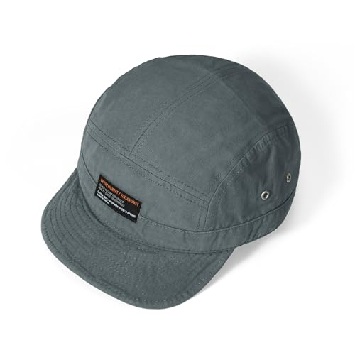 Croogo Short Brim Baseball Cap 5 Panel Flat Brim Hat for Men Street Style - color: Dy09-gray