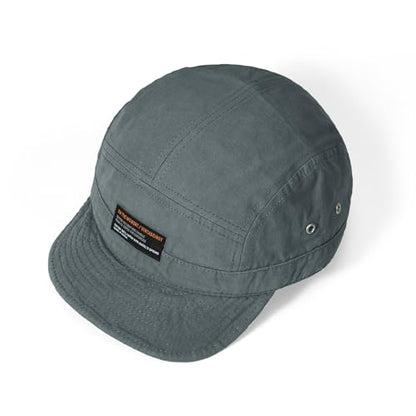 Croogo Short Brim Baseball Cap 5 Panel Flat Brim Hat for Men Street Style - color: Dy09-gray