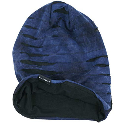Mens Slouch Hollow Beanie Summer Skullcap B090 - color: B-blue