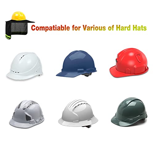 Hard Hat Sun Shade, High Vis Sun Visor Shade, Full Brim, Black, 3PCS - color: 3 Packs Black