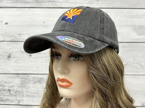 America State City Flag Hats - color: Arizona Flag (Washed Black)