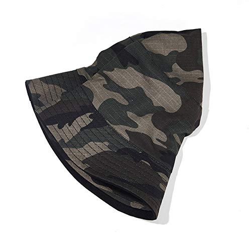 Quanhaigou Bucket Hat for Men Women,Packable Reversible Printed Sun Hats,Fisherman Outdoor Summer Travel Hiking Beach Caps - color: Camouflage