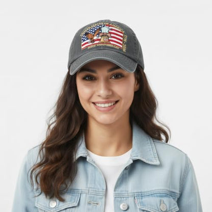 USA 250th Anniversary Baseball Cap Patriotic Embroidered American Hat - color: 3-gray