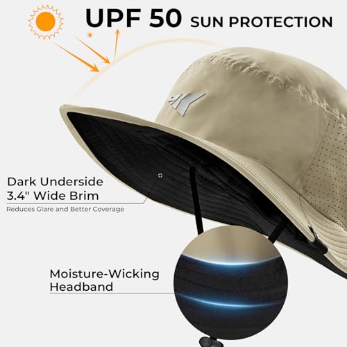 KastKing Sol Armis UPF 50 Boonie Hat for Sun Protection,Men Women - color: Nomad