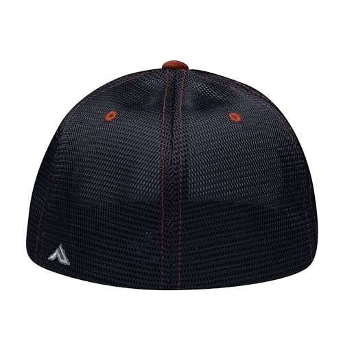 Pacific Headwear Unisex-Adult Pacific Headwear Premium M2 Performance Trucker Flexfit® Cap - color: White/Navy/Red, size: Small-Medium