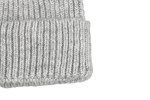 Seamless Beanie Cap, Acrylic Unisex Winter Beanie - color: Light Gray