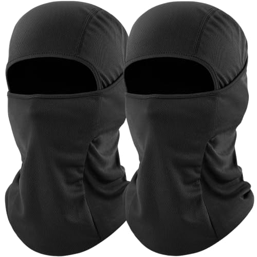 ROXUN Ski Mask Balaclava, Motorcycle Summer Cooling Breathable UV Protector - color: 201-black+black
