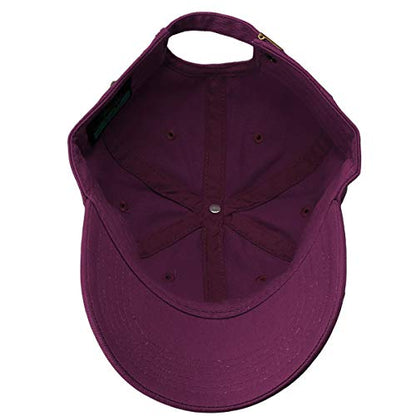 Falari Classic Baseball Cap Dad Hat 100% Cotton Soft Adjustable Size - color: Mulberry