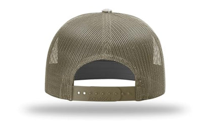 Richardson 168 168P Hat 7-Panel Trucker Cap Hi-Pro Snapback Cap Camo Hat Adjustable Baseball Hat Blank Hat Bulk Hats - color: Bottomland/Loden