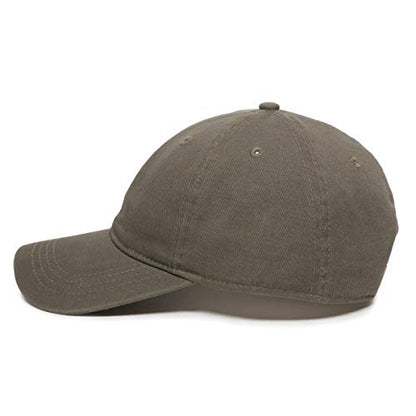 Cat Baseball Cap Embroidered Cotton Adjustable Dad Hat - color: Olive