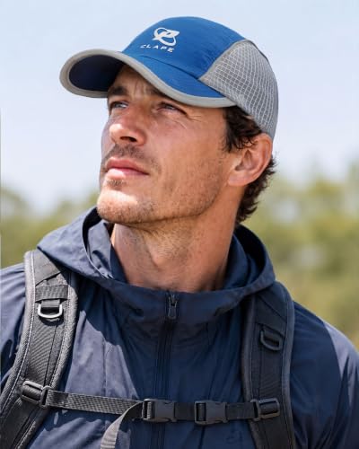 Croogo 5 Panel Running Hat Quick-Drying Lightweight Mesh Baseball Cap - color: Electric Blue