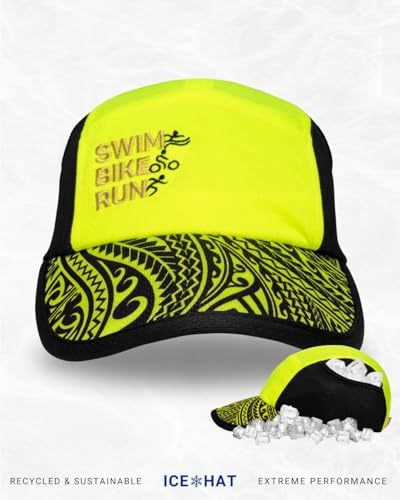 Headsweats Performance Ice Hat - color: Black/Yellow Tribal