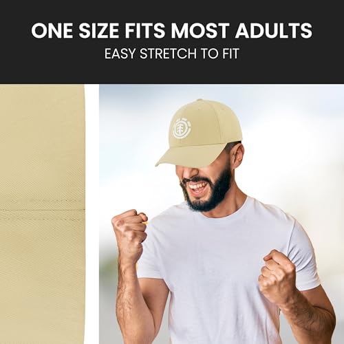 Element Unisex Adult Element Baseball Hat, Adult Flex Fit Active Sport Cap with Curved Brim - color: Khaki