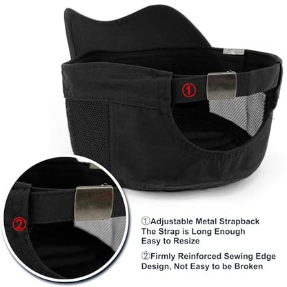 Loneshark Water Resistant Military Hat Quick Dry Cadet Cap Army Flat Top - color: Sport-logo-w-mesh-black