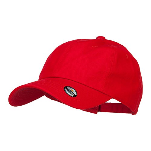 Nissi Unstructured Cotton Twill Washed Cap - color: Red