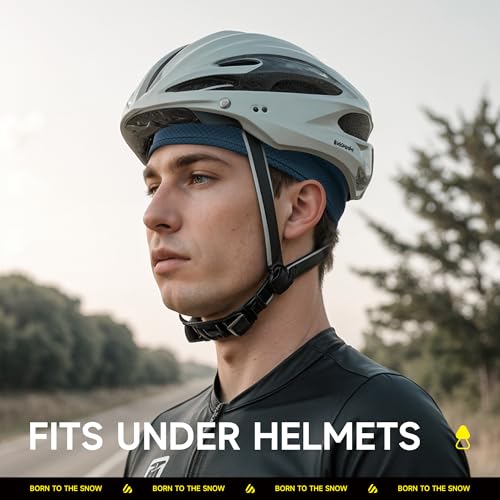 3-Pack Comfortable Skull Cap Cooling Helmet Liner for Men Women - color: 3 Pieces(black,army Green,blue)