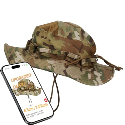 Sun Hat Breathable Boonie Hats for Men Women Fishing Safari Bucket Hat Cap Hunting Outdoor Hiking Camping - color: Camo Cp