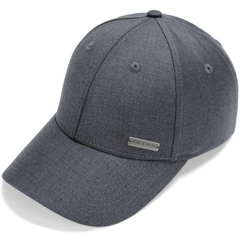 Gym Baseball Hats for Men by King & Fifth, Workout Hat, Low Profile Caps - color: Charcoal Menswear, size: Large-X-Large