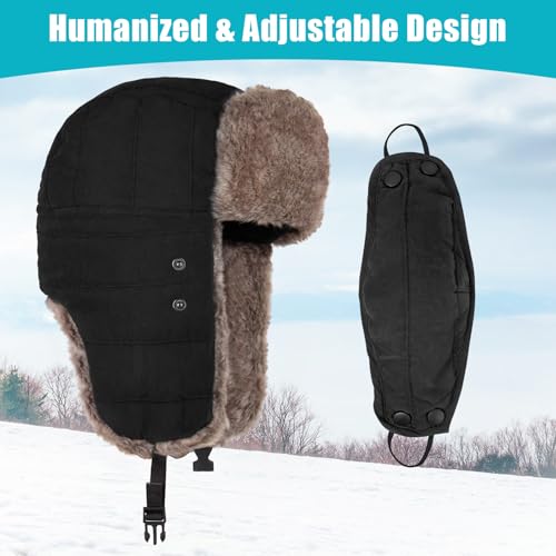 Trapper Warm Winter Hat for Men Women With Mask - Ushanka Russian Skiing Hunting Bomber for Cold Weather Outdoor