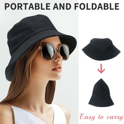 NPQQUAN Bucket Hats for Men Woman Packable Foldable Sun Hats for Women - color: Pure Pink