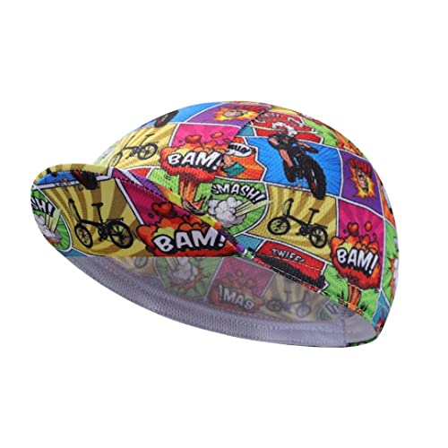 Funny Cycling Cap - Polyester Cartoon Cycling Hat-Under Helmet - Cycling Helmet Liner Breathable&Sweat Uptake - color: B6