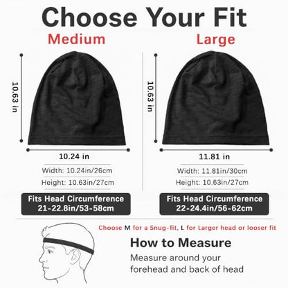 vidsel 100% Cotton Slouchy Beanie, Lightweight Summer Hats for Women Men - color: 1pc Black, size: Medium