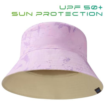 UPF 50+ Reversible Sun Hat - color: Beige/Pink Camo, size: Large