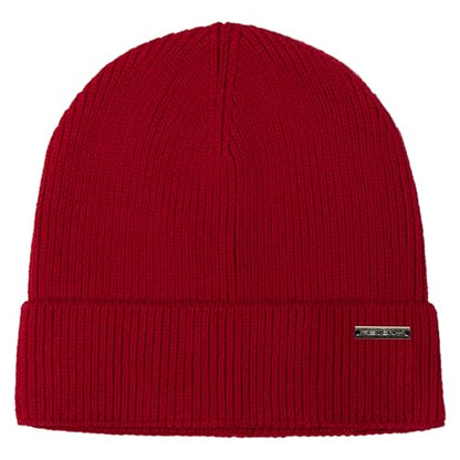 Revony 100% Cotton Men’s Skull Beanie – Soft, Structured, Everyday Comfort - color: Red