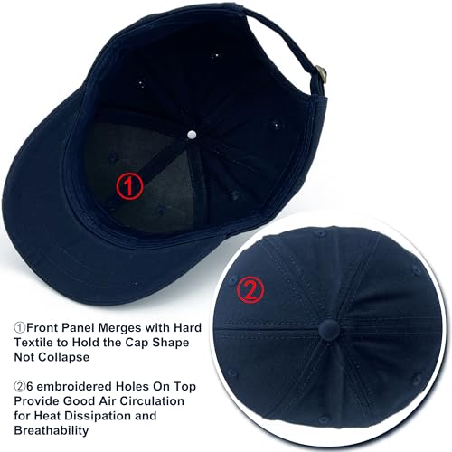 Loneshark Short Brim Baseball Hat for Running Small Bill Umpire Cap - color: Navy
