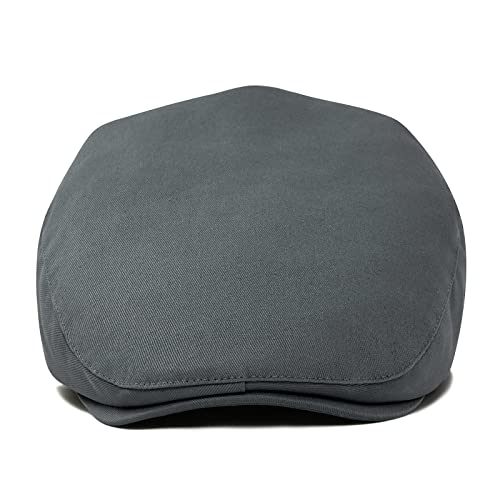 STARANCE Men Thin Cotton Gatsby Newsboy Cap - color: Dark Grey, size: 7 1/2