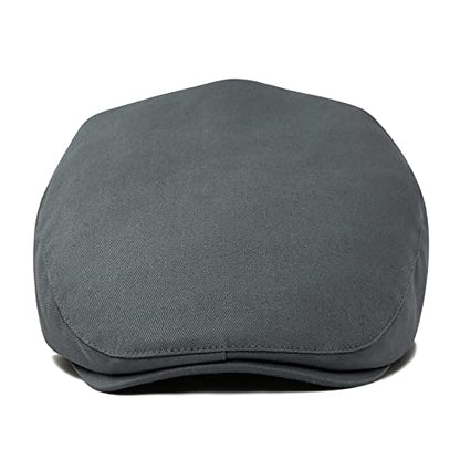 STARANCE Men Thin Cotton Gatsby Newsboy Cap - color: Dark Grey, size: 7 1/2