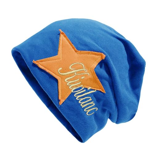 Y2K Slouch Hat Star Beanie Hat Grunge Accessories Winter Warm Cap Retro Design Knit Beanie for Women Men - color: Blue