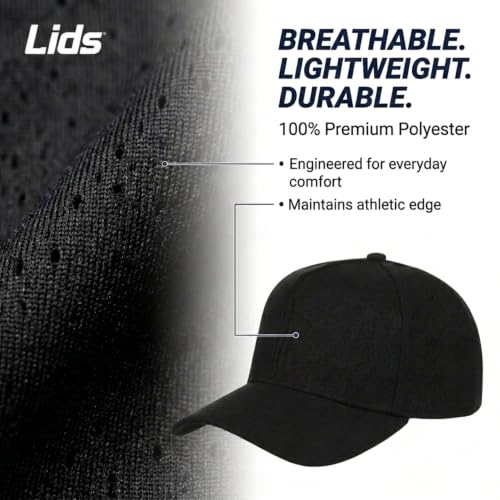 Lids Blank Hook Shot A-Frame Adjustable Snapback Hat – Breathable Mesh & Lightweight | Curved Bill | One Size Fits Most - color: Black