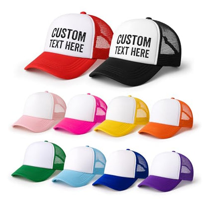 10 Pack Blank Trucker Hats Bulk, Plain Baseball Hats for DIY Heat Transfer Vinyl HTV Embroidery Team Events - color: Mix Colors