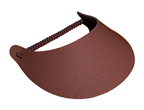 Women's Solid Color Design Lightweight Packable Foam Visor for Sun Protection and Outdoor Activities - color: Brown