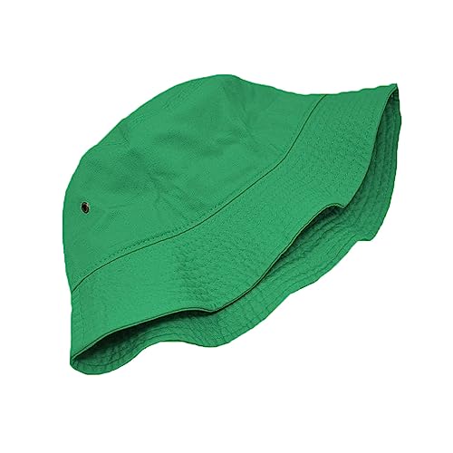 Glory Max Unisex Solid Color 100% Cotton Bucket Hat Small Brim Packable Travel Summer Beach Hat - color: Kelly Green, size: Small-Medium