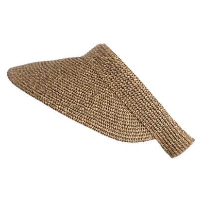 UPF 50+ Paper Braid Clip On Visor - color: Brown Black