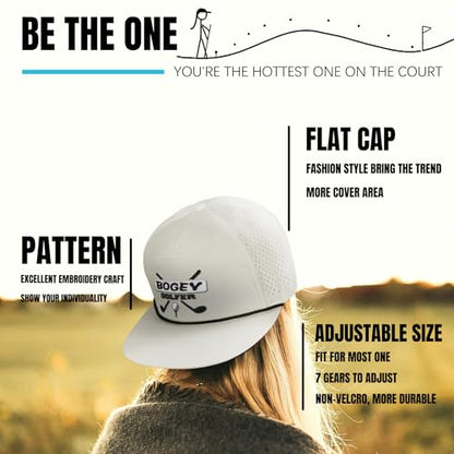 Funny Golf Hats,Funny Golf Gifts for Men,Golf Rope Hat for Men - color: 13.white-3