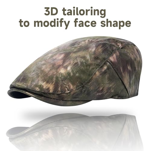 Flat Cap Men Vintage Distressed Ivy Newsboy Hat Lightweigh Driving Golf Cap - color: #B38-greenish Brown