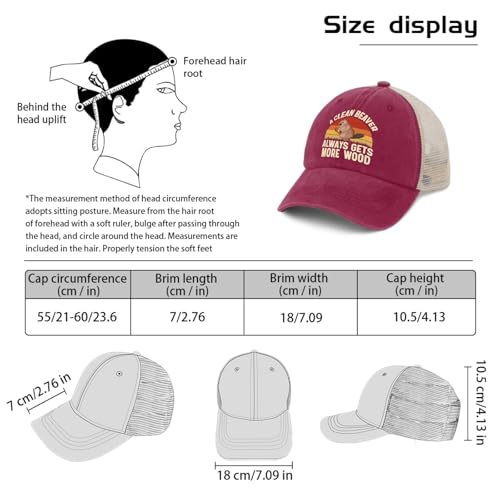 A Clean Beaver Always Gets More Wood Trucker Hats - Women's & Men's Funny Dad Hats - Perfect Birthday Gifts - color: Pink