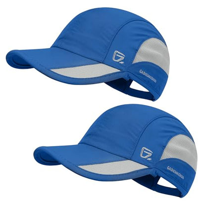 GADIEMKENSD Outdoor Running Hat Breathable Mesh 2PACK - color: Blue+blue, size: 7-7 1/2