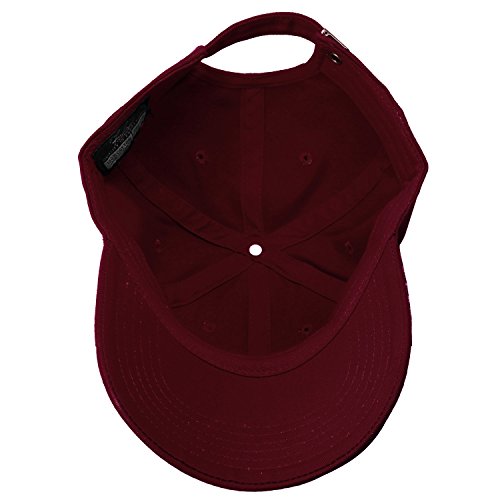 Falari Classic Baseball Cap Dad Hat 100% Cotton Soft Adjustable Size - color: Burgundy