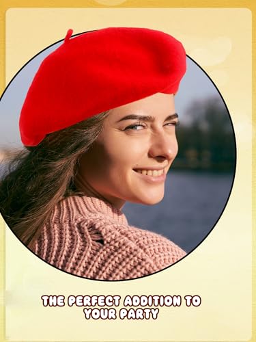 8 Pcs Women Beret Hat French Style Beanie Cap French Berets for Ladies Adult Winter Autumn Casual Use