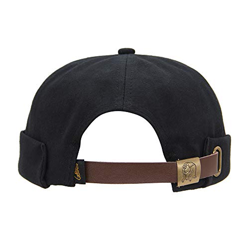 jerague Beanie Hat for Men Women Brimless Cuffed Hat Skullcap Watch Cap Adjustable - color: B-black