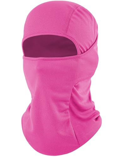 ROXUN Ski Mask Balaclava, Motorcycle Summer Cooling Breathable UV Protector - color: 003-one Rose Red