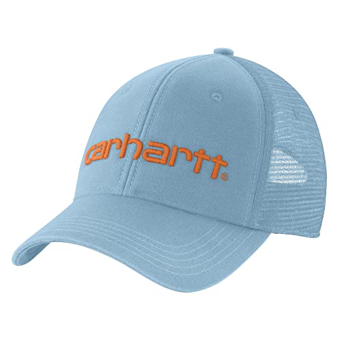 Carhartt Men's Canvas Mesh-Back Logo Graphic Cap - color: Moonstone